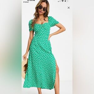 & other stories green floral dress